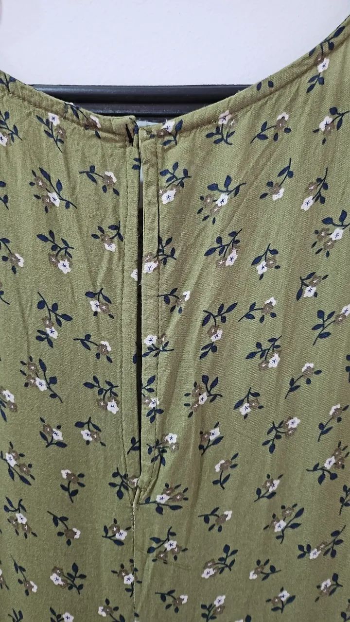 Vestido longo verde c florzinhas tananho PP - Foto 3