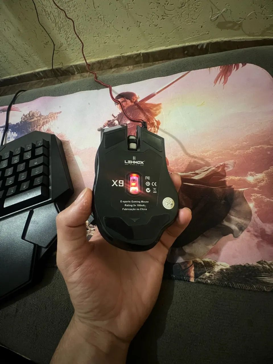 Mouse e teclado top com led 