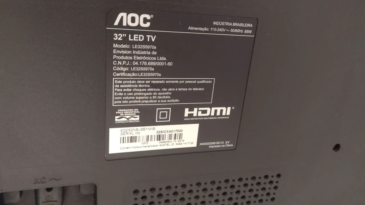 TV AOC 32" polegadas. - Foto 4