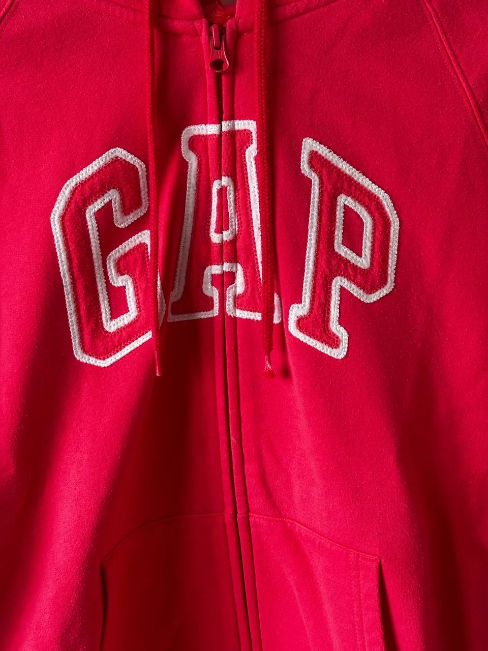 Moletom GAP com logo, zíper e touca pink  - Foto 2
