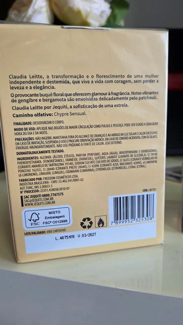 PERFUME CLÁUDIA LEITE JEQUITI 90 - Foto 2