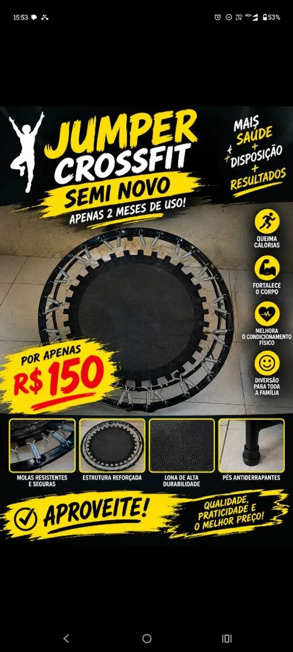 Cama elástica jamper Cross fit