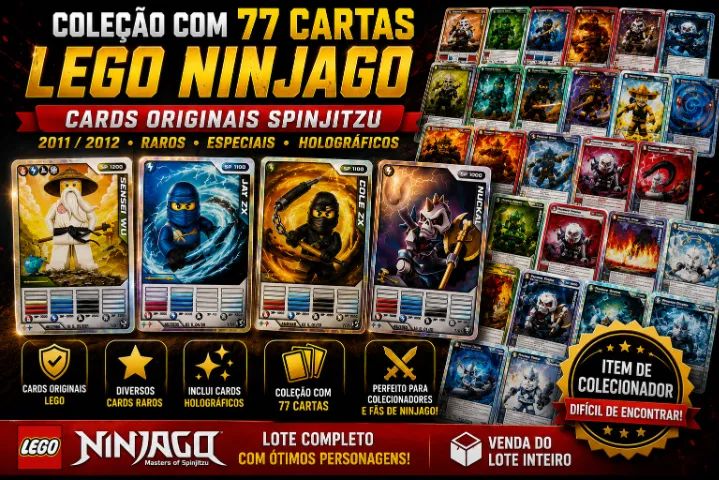 Cards LEGO Ninjago Raros Original [Jay ZX, Cole ZX, Sensei Wu