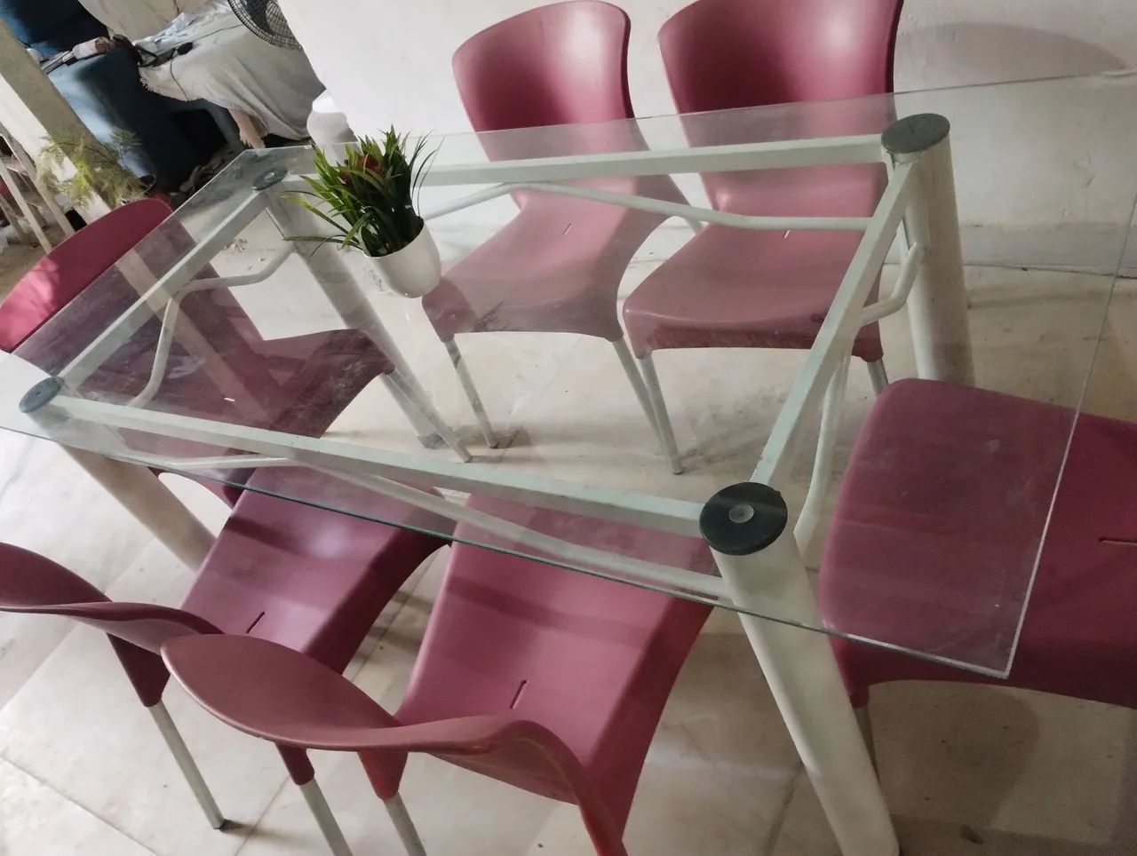 ENTREGO, conjunto de mesa com 6 cadeiras