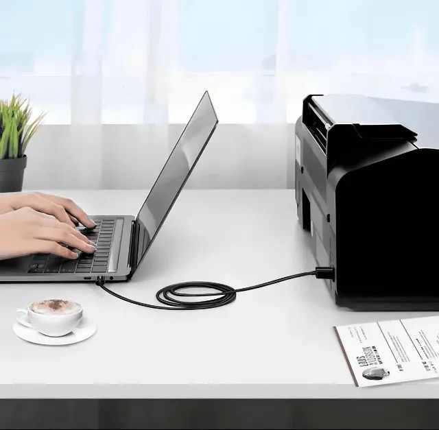 Cabo Impressora Ugreen USB-C 2.0 - USB-B 2.0 US241 - Preto - Foto 4