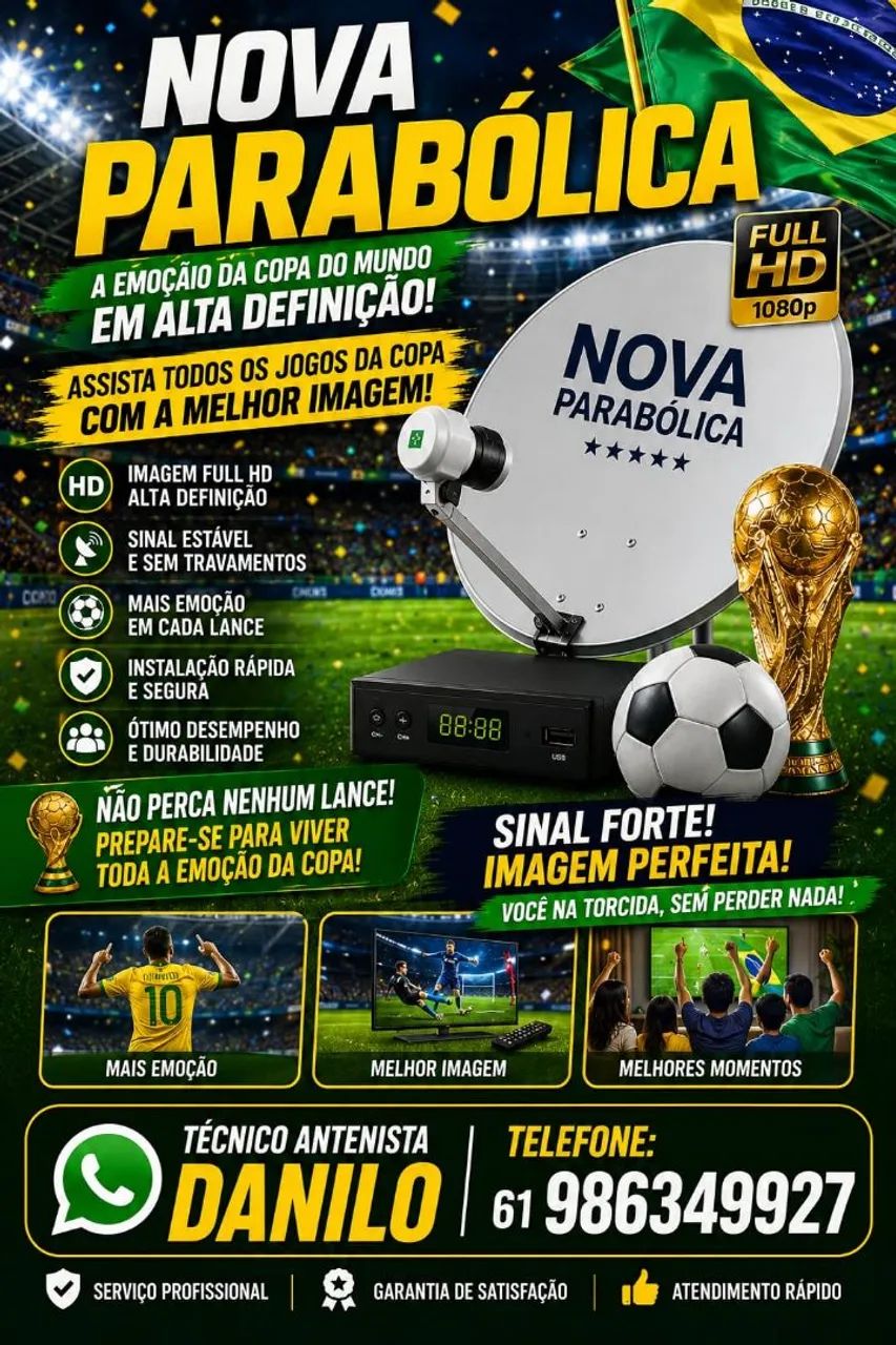 Kit antena nova parabólica 