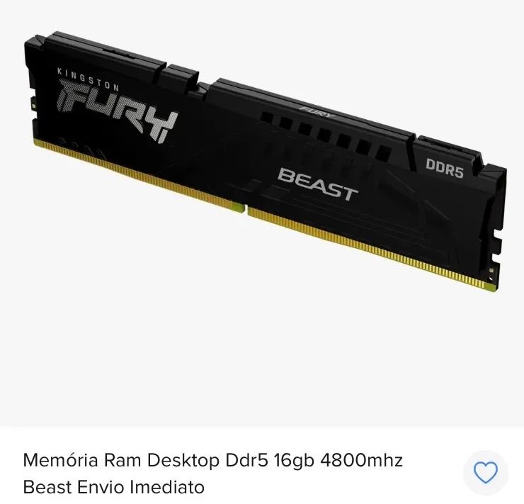 Memória ram 16gb kingston fury best 