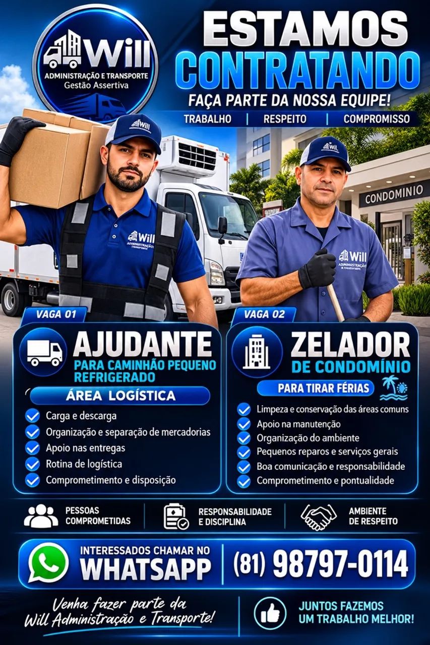 Ajudante de descarga e zelador 