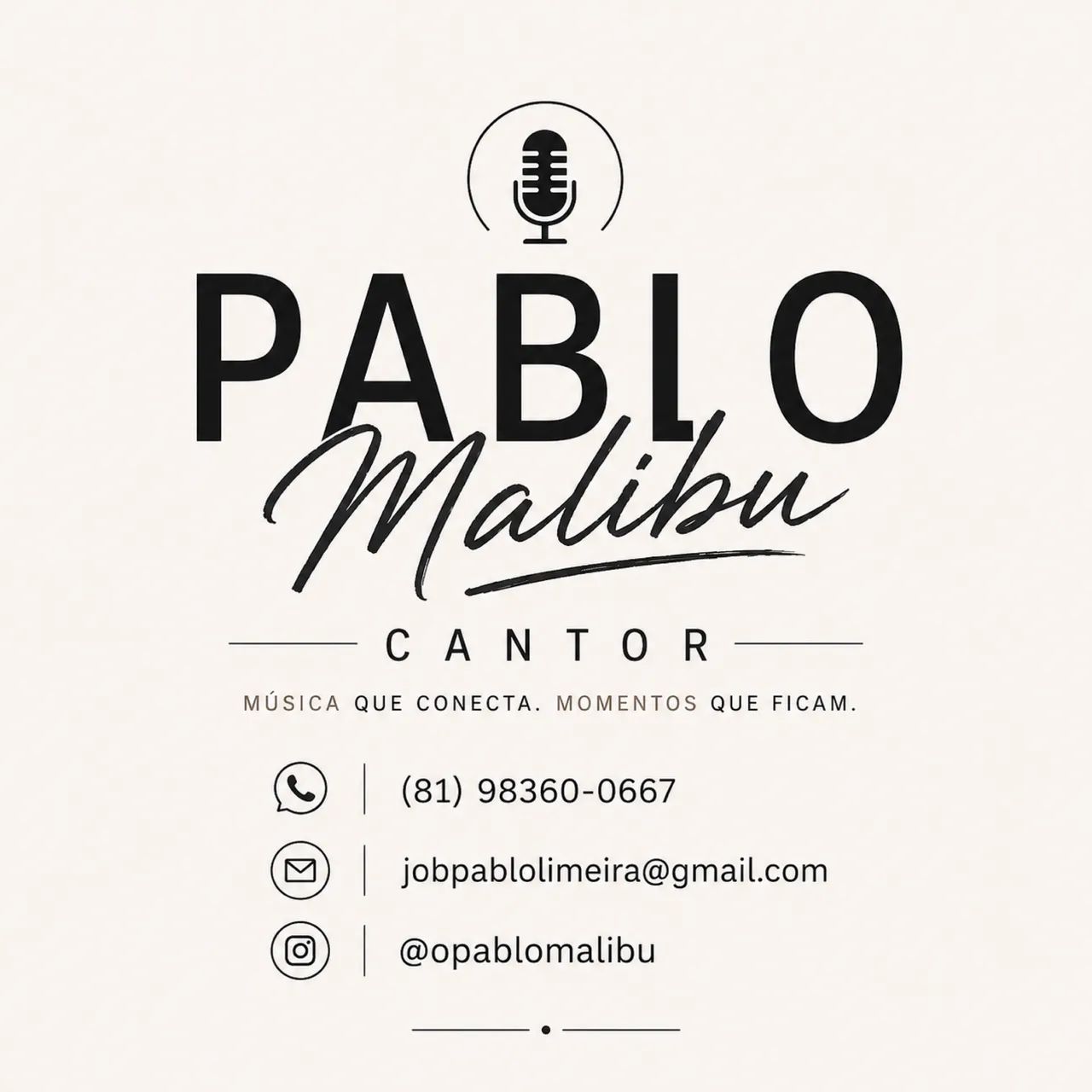 CANTOR PARA EVENTOS - MÚSICA AO VIVO