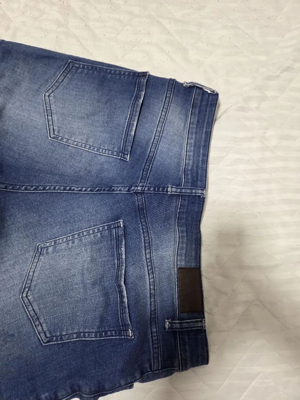 Short jeans stonewash cintura média  - Foto 2
