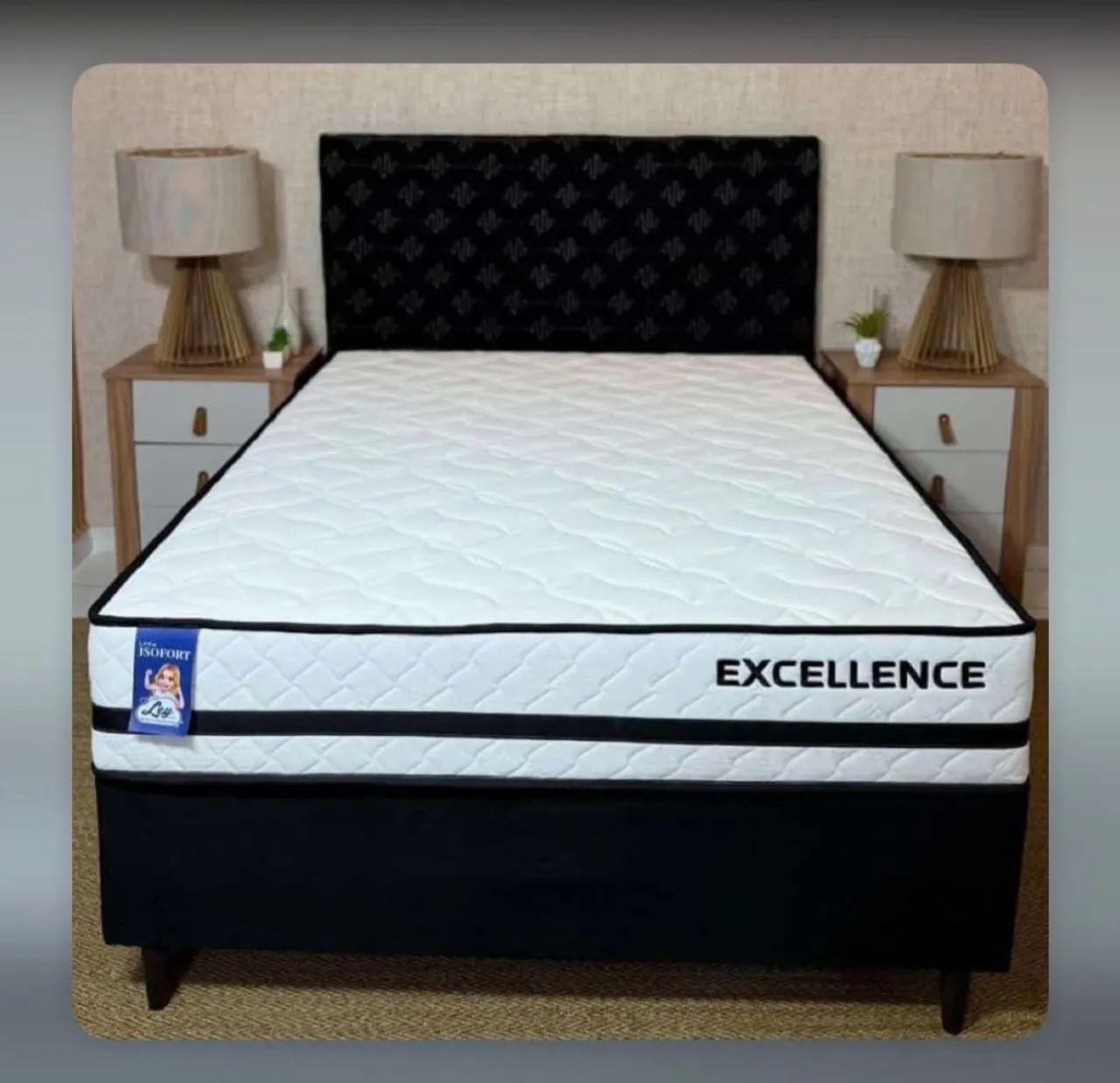 Cama casal padrão (Box+ Colchão)