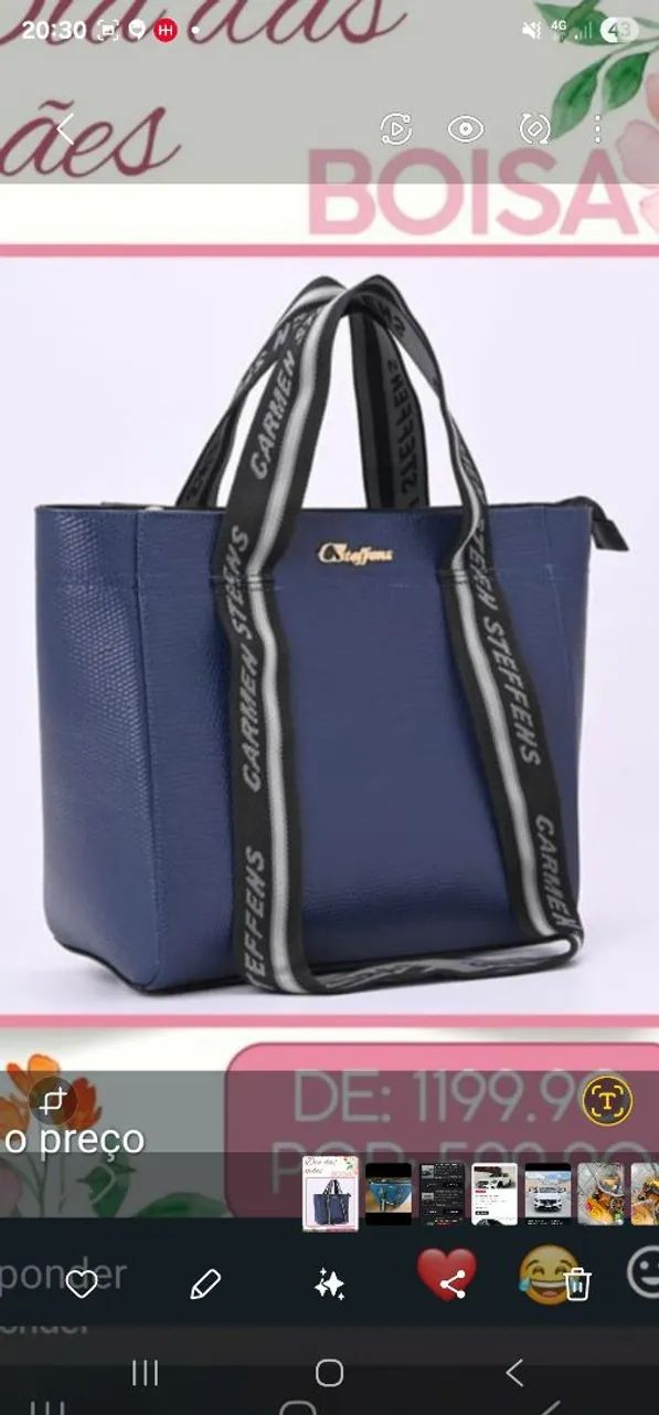 Bolsa  carmen Steffens azul 