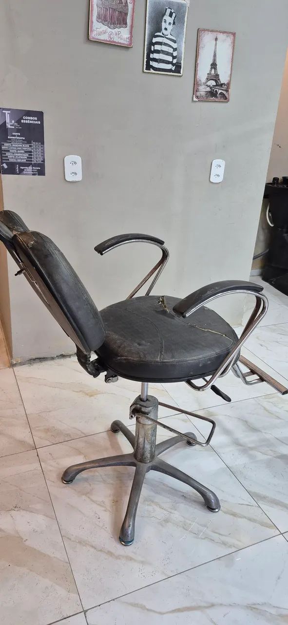 Cadeira barbearia reclinavel  - Foto 4