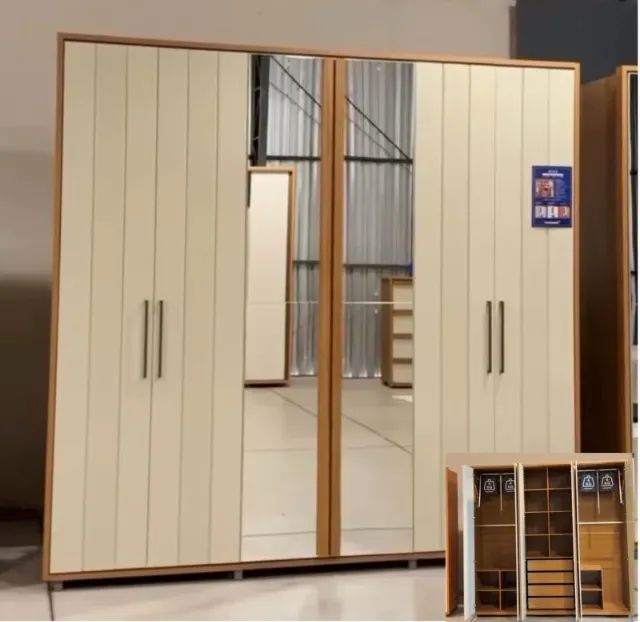 guarda roupa com espelho 100% mdf entrega imediata 