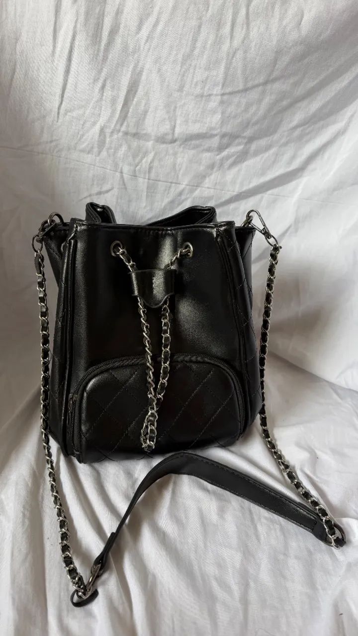 Bolsa bucket preta