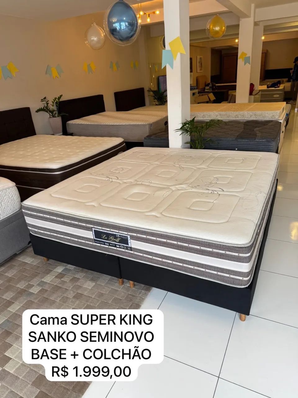 Colchão KING LE GRIFF SEMINOVO COM BASE - Entregamos! 