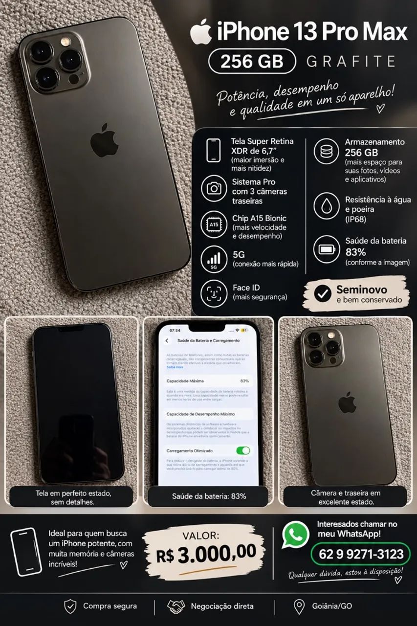 iPhone 13 Pro Max 256gb - Foto 5