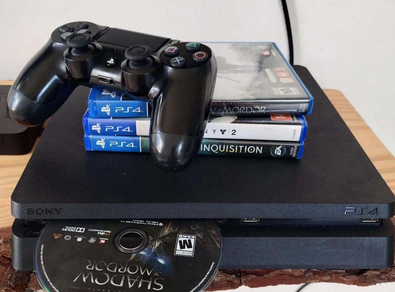 Playstation 4 slim com 3 jogos - Foto 5