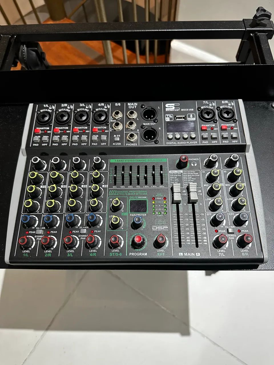 Mesa som mixer de áudio Soundcast MGC-8USB - Foto 5