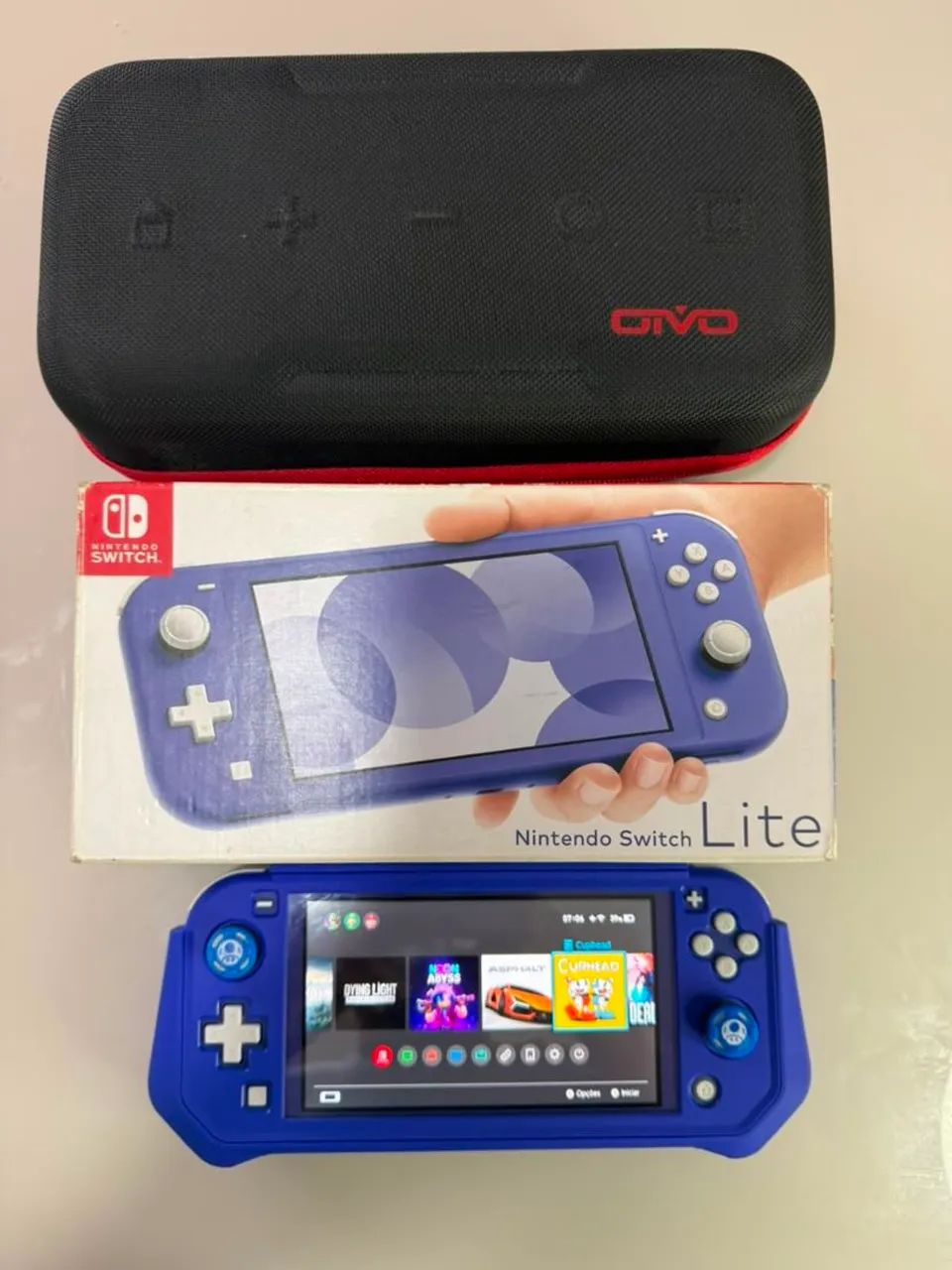 Nintendo Switch Lite Azul + 128GB - Foto 4