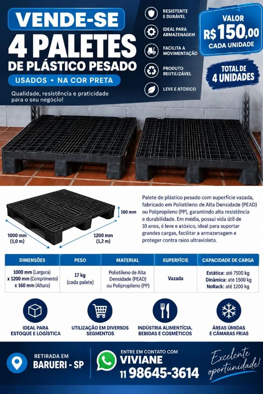 Paletes de plástico 