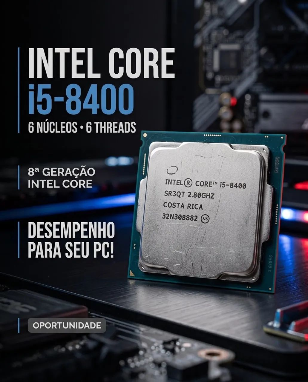 INTEL CORE i5-8400 DESEMPENHO E CONFIABILIDADE! ?