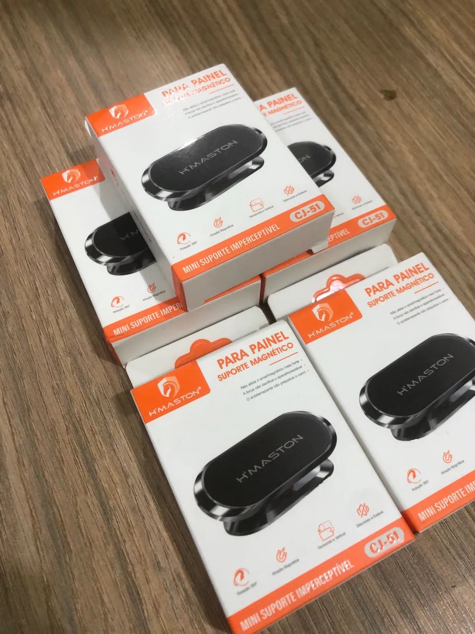 Suporte Celular E Gps Magnético Automóvel 360 Preto - Foto 3