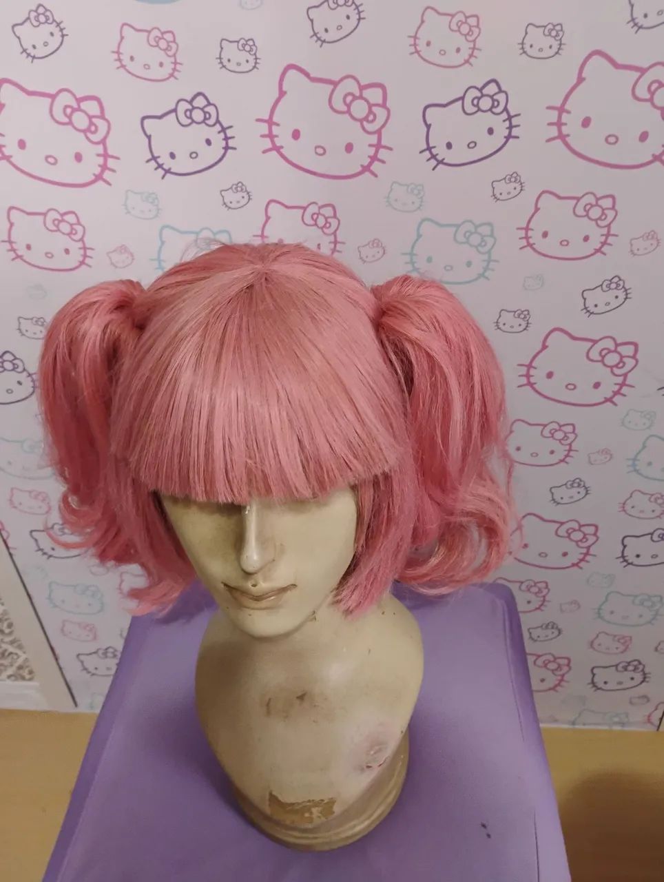 Peruca Rosa com Ponytails Madoka Cosplay - Foto 2