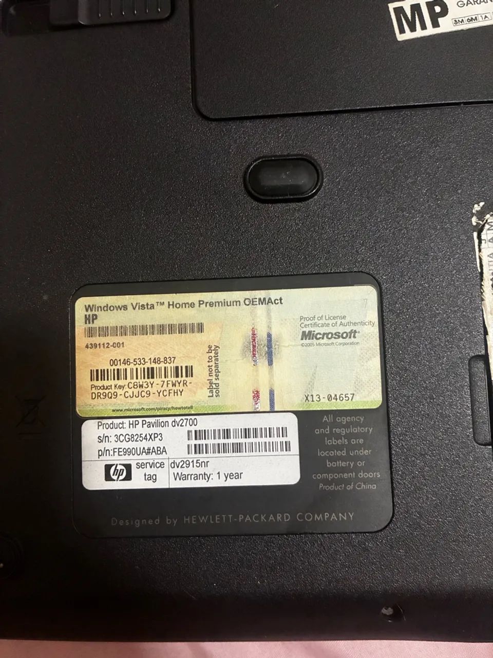 Notebook hp