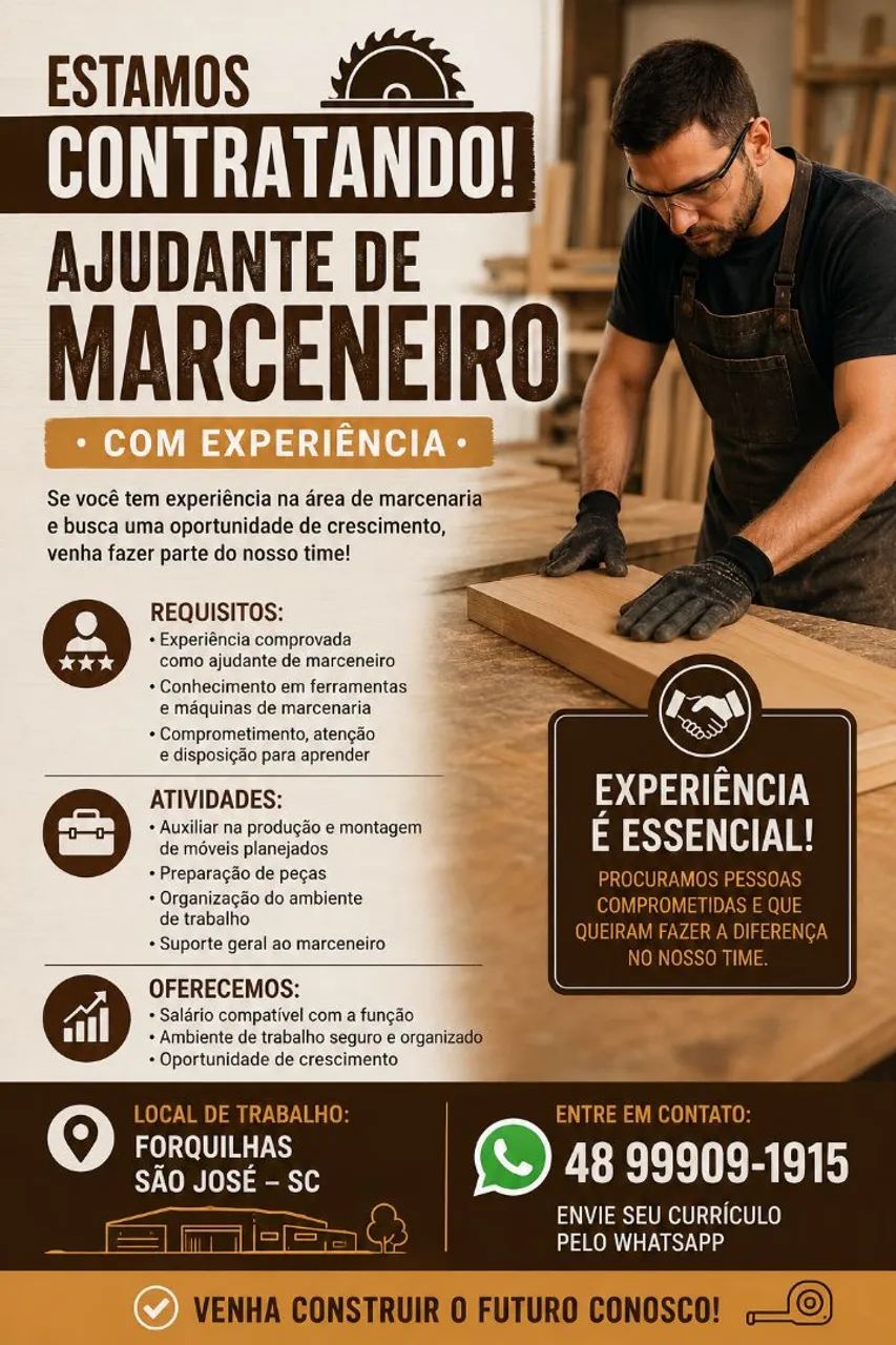 AJUDANTE DE MARCENEIRO 