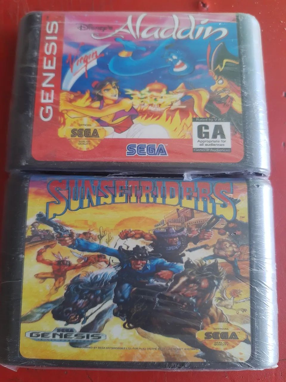 lote alladin e sunset Rider mega drive