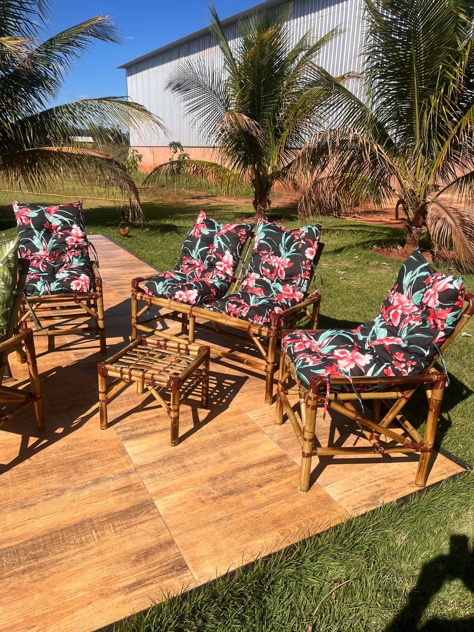 Jogo de sofá de bambu $430 entrega grátis  - Foto 2