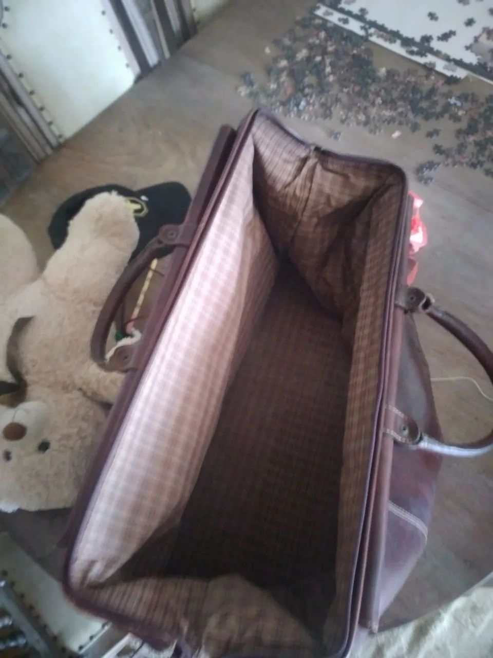 Bolsa Couro 100% legítimo Mala Mala Viagem - Foto 4