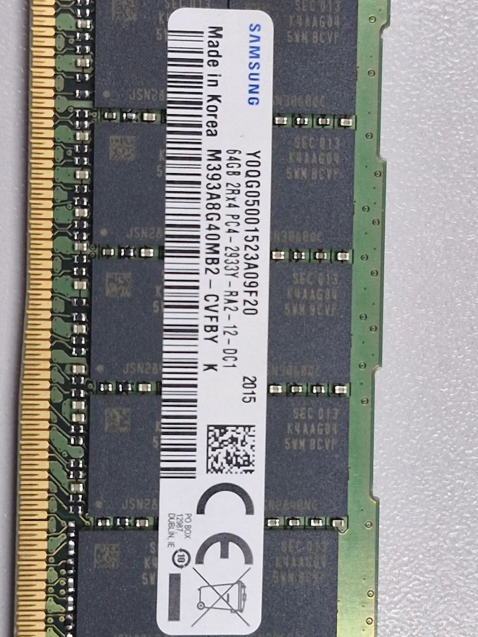 Memória ddr4 64Gb ECC para servidores 