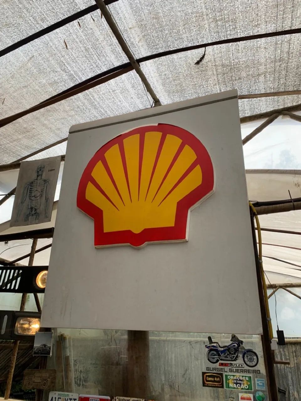 Luminoso placa posto Shell 
