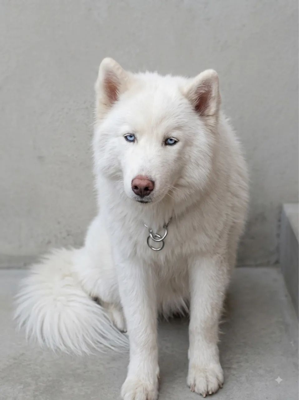 Husky siberiano branco 