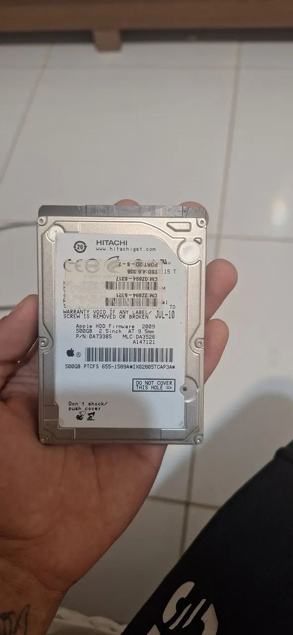 HD NOTEBOOK E PC APPLE 500 GB. ALTA TAXA DE VELOCIDADE. 