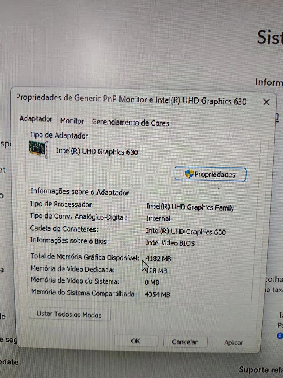 CPU Intel(R) UHD graphics 630 - Foto 5