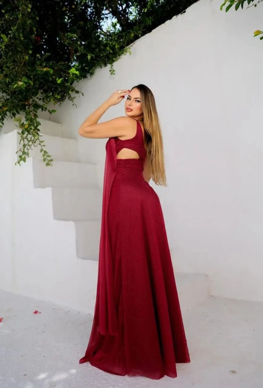 Vestido de Vesta em Tule com Brilho - Foto 3