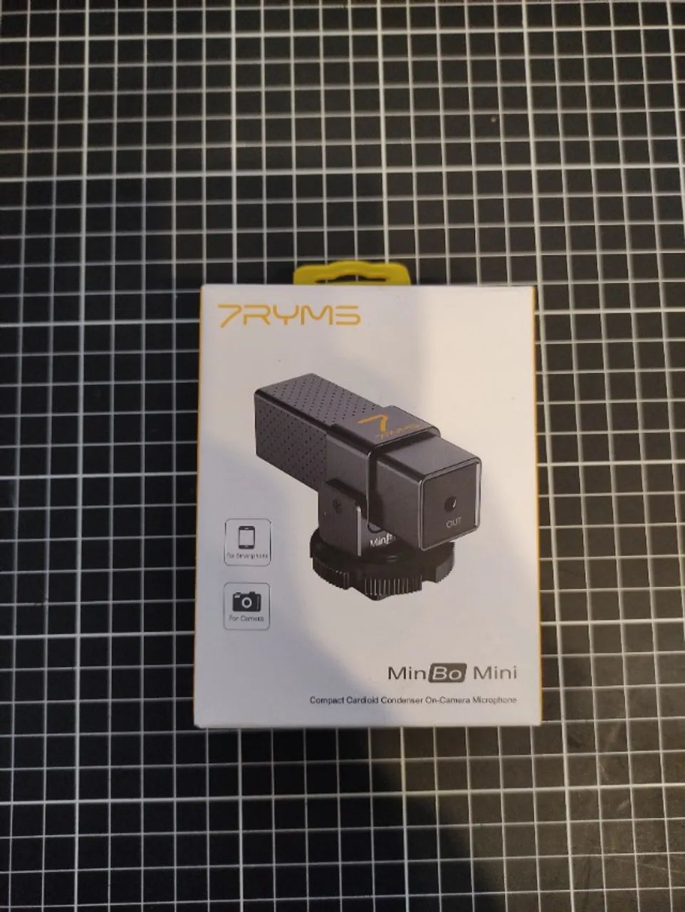 Microfone Condensador 7ryms Minbo Mini p/Câmera e Celular