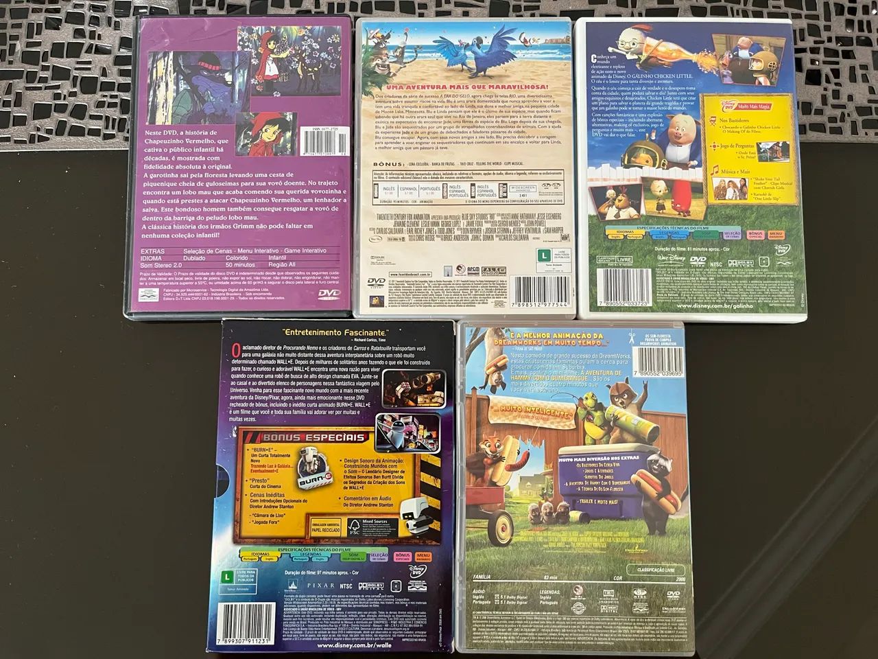 5 filmes infantis seminovos DVD - Foto 3