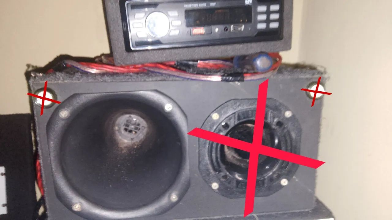 Caixa para corneta e twitter vazia  - Foto 2