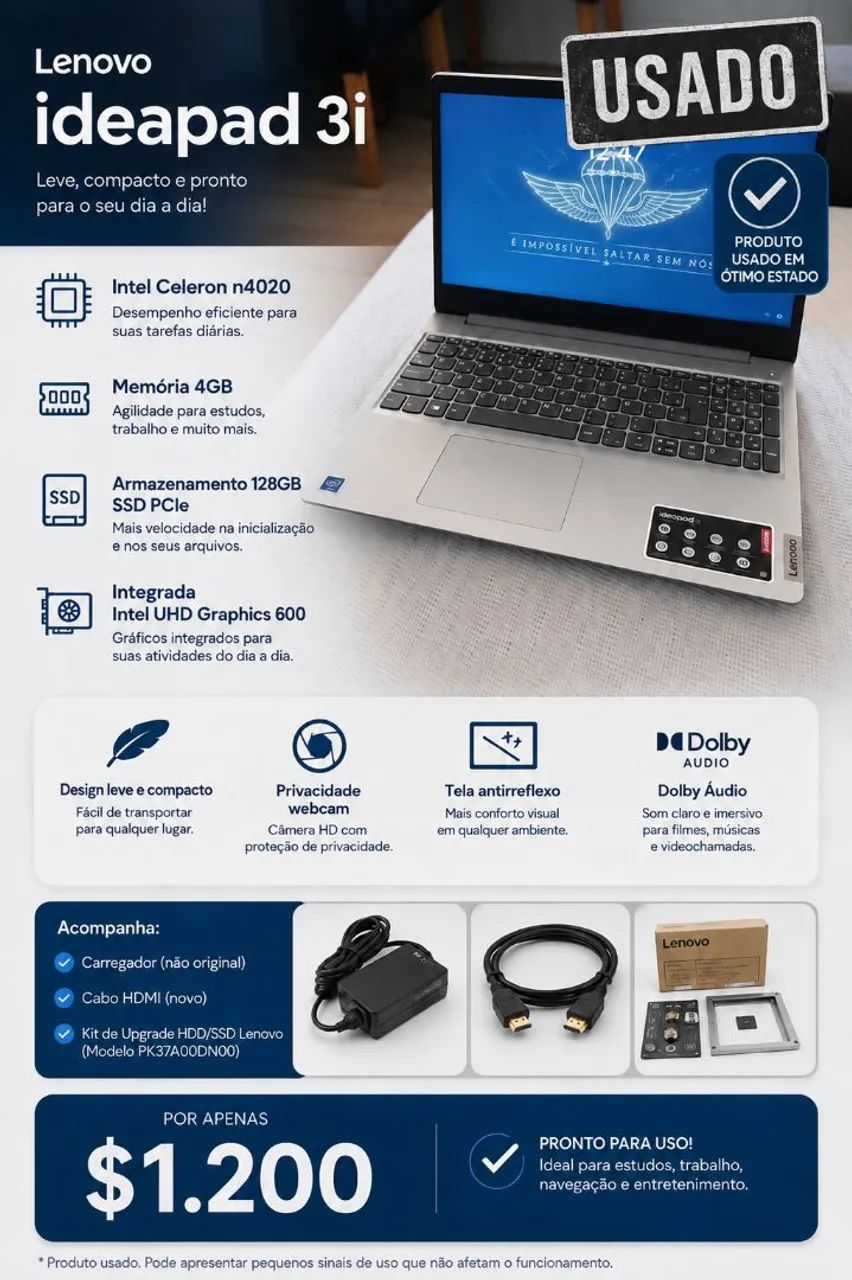 Notebook Ideapad 3I 