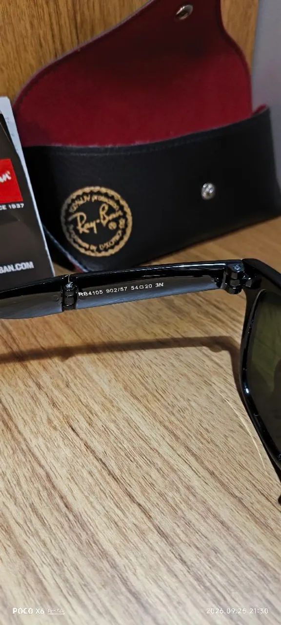 Óculos rb4105 folding wayfarer - Foto 5