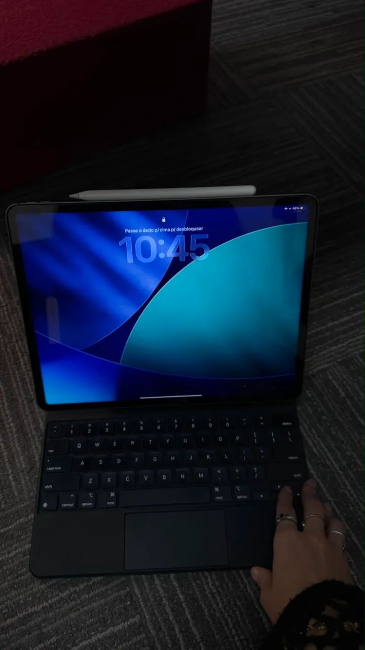 Ipad Pro M2 13 polegadas com teclado e apple pen originais