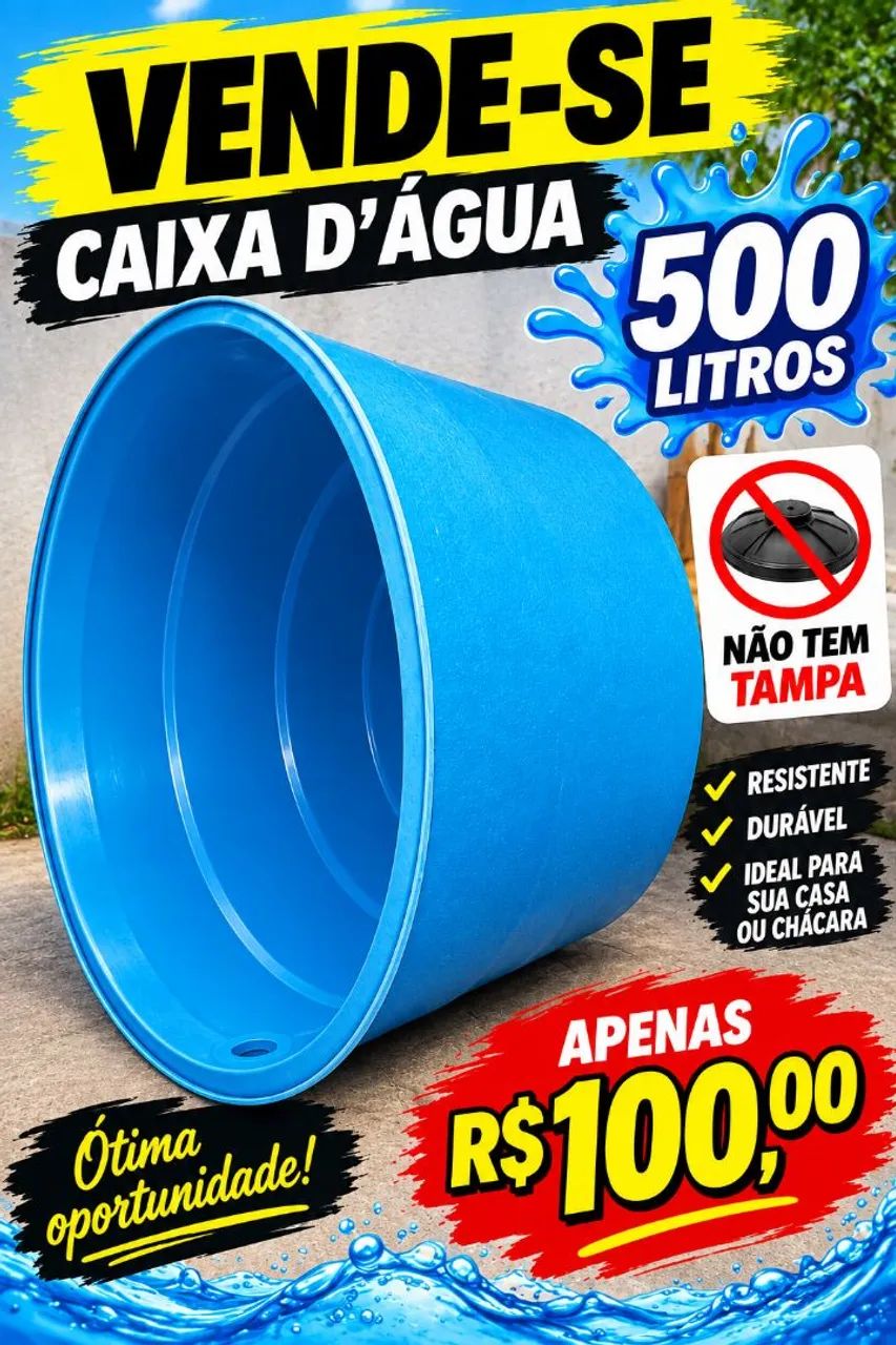 Caixa d'água 500 litros