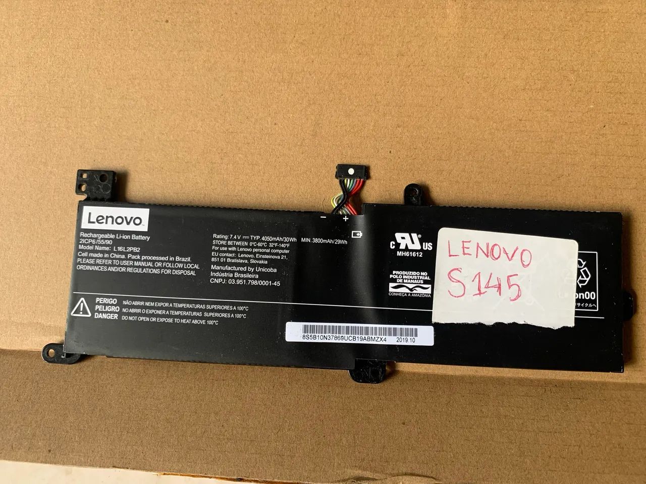 Para Notebook - Bateria 1 Original Lenovo L16L2PB2 7.7V 4050mAh