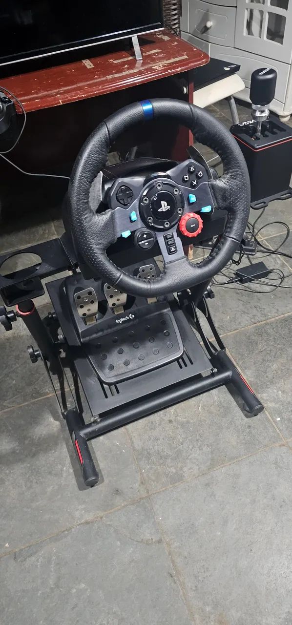 Logitech g29 completo + marcha mecânica e cockpit extreme - Foto 2