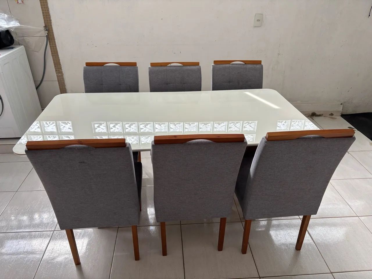 Mesa de jantar 6 cadeiras mdf - Foto 2