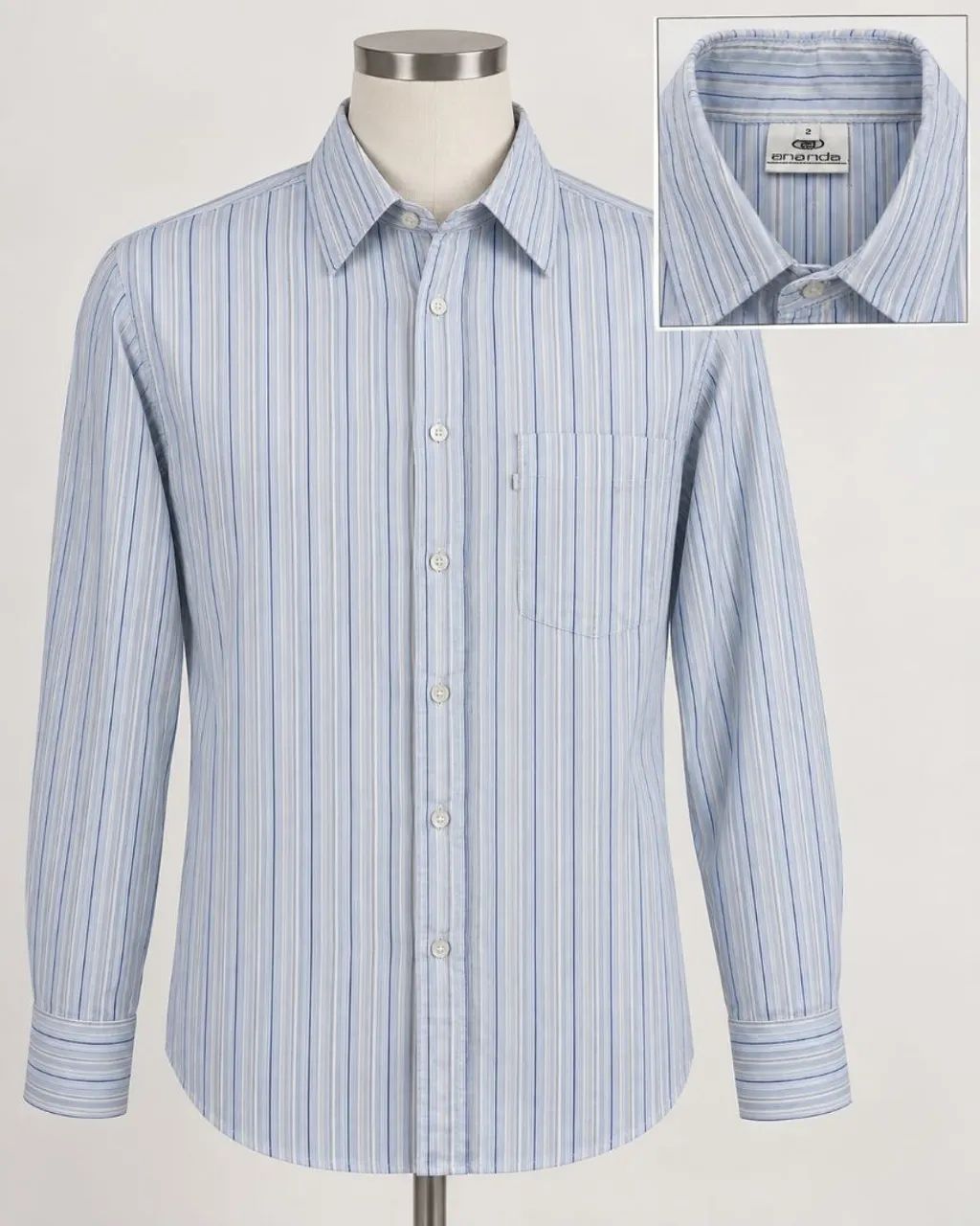 Camisa social azul 